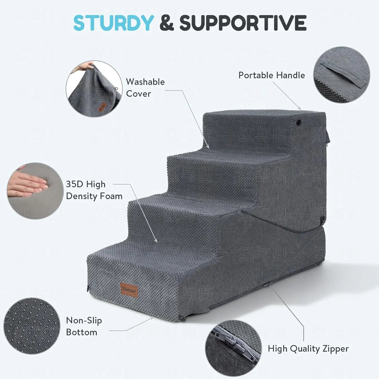 5-Step Pet Stairs and Ramp