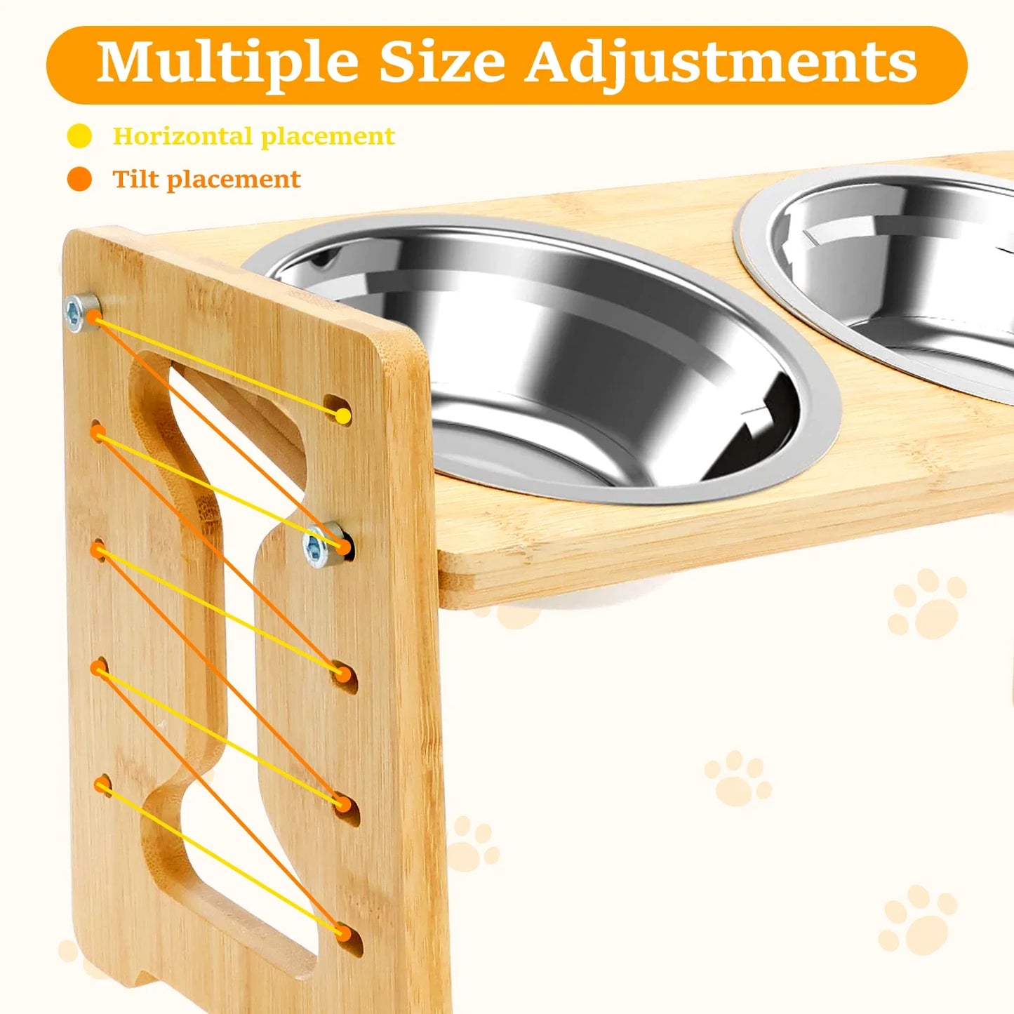 Wood Pet Feeder Stand