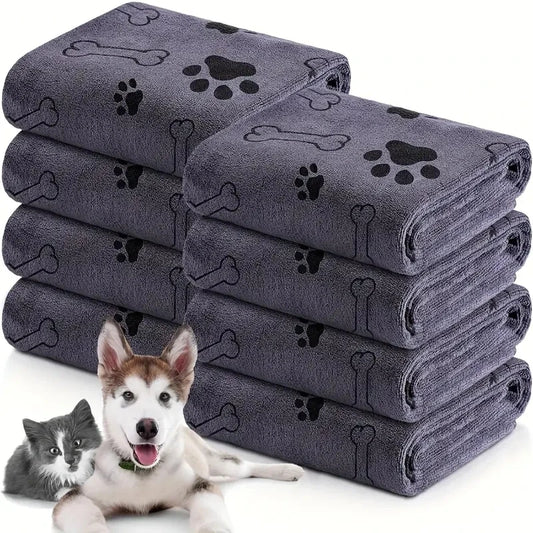 2pcs Soft Microfiber Dog Grooming Towels