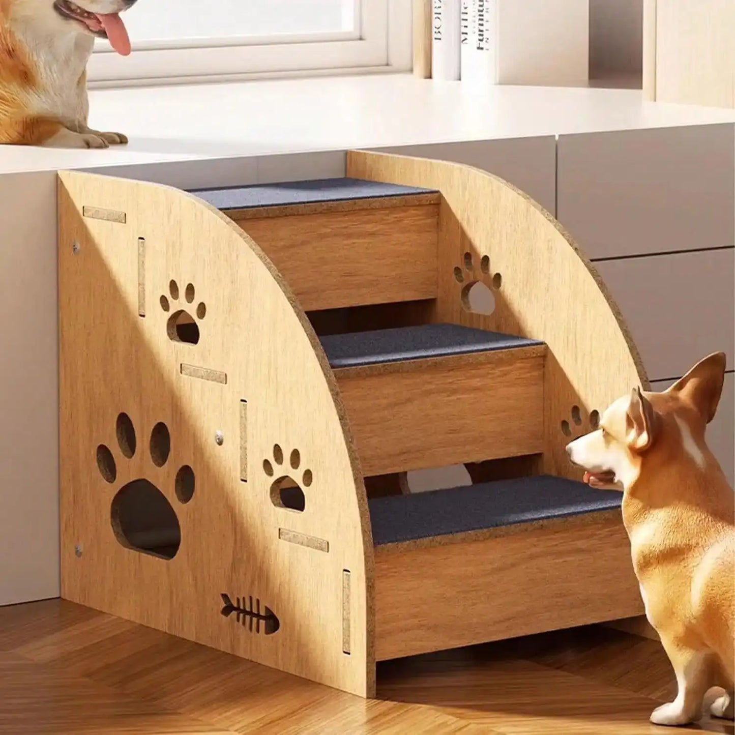 100% Solid Wood Pet Stairs For Bed/Sofa/Truck