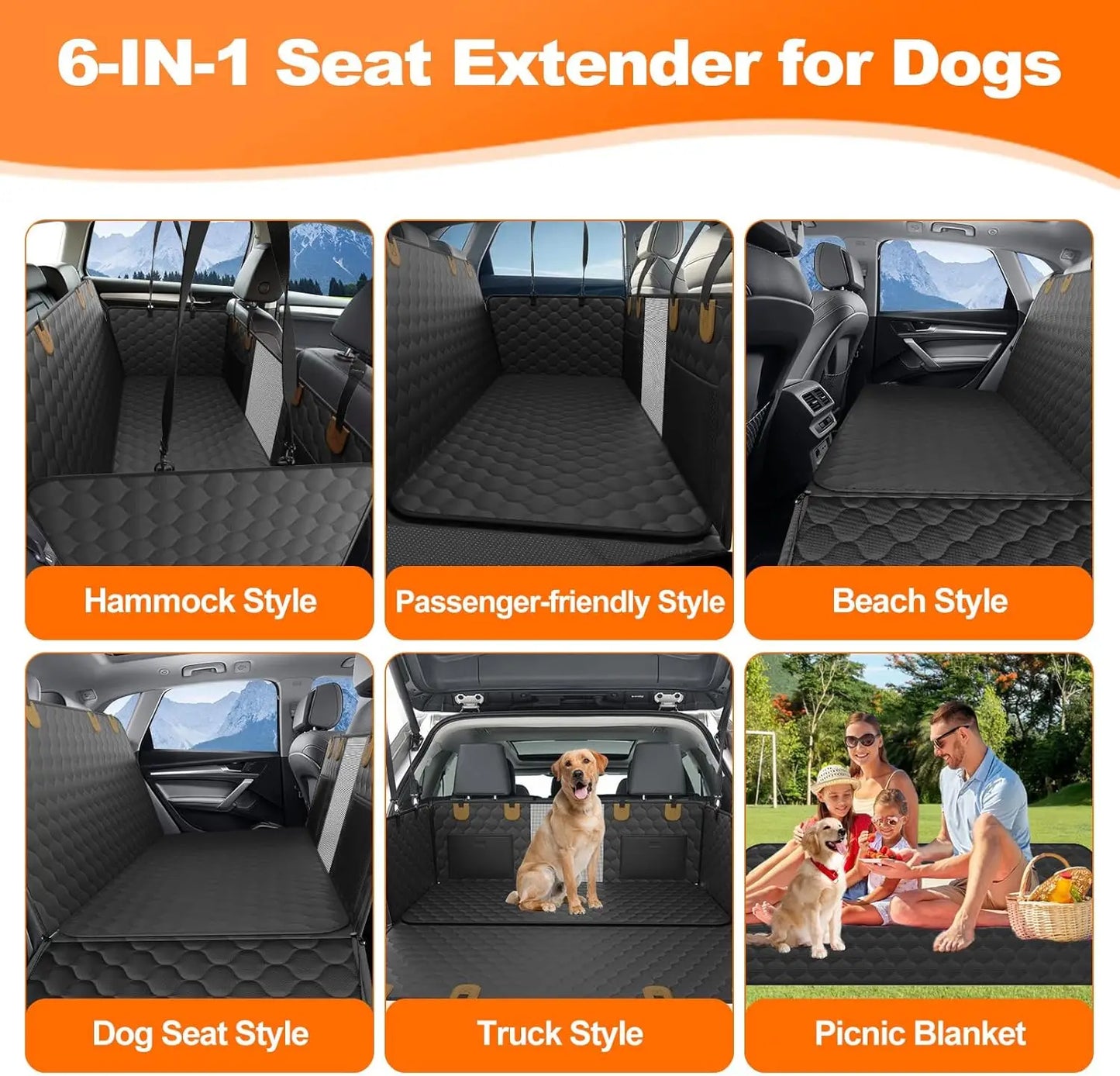Pet Foldable Vehicle Safety Seat Protector