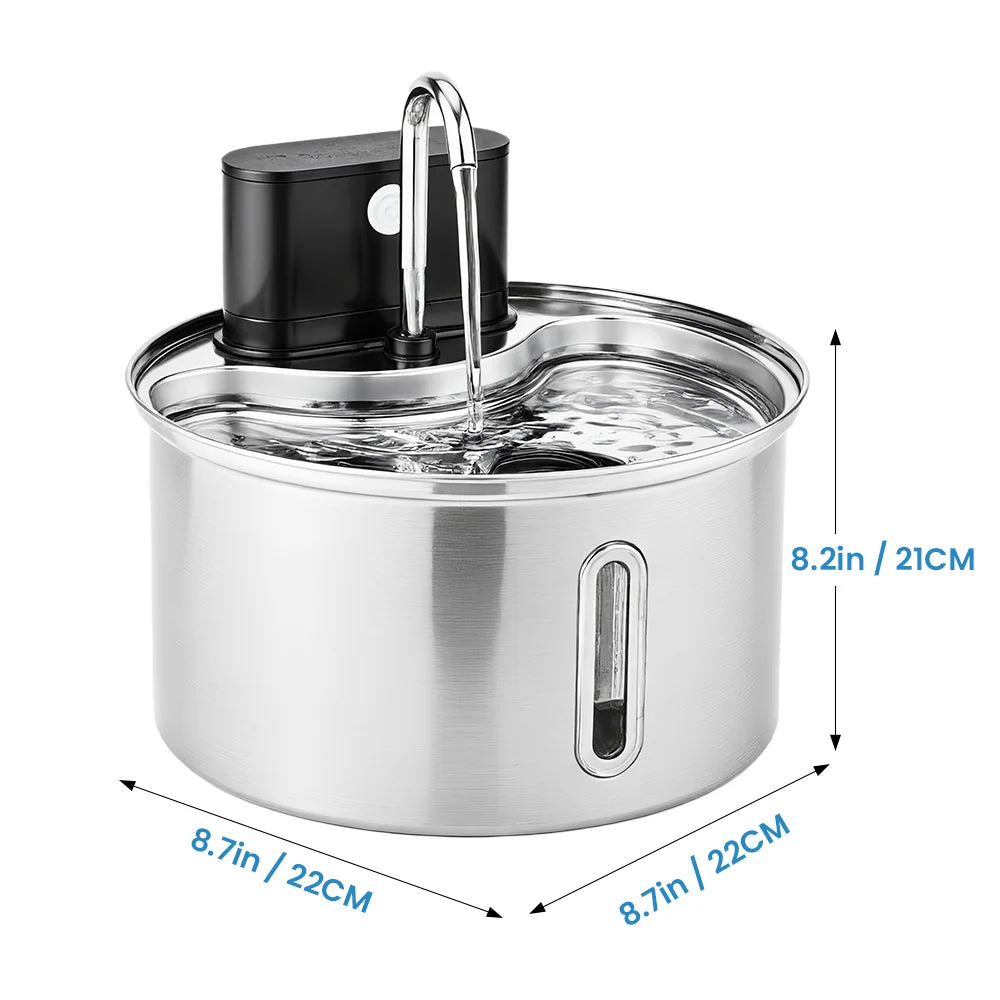3.5L Stainless Steel Pet Sensor Water Fountain