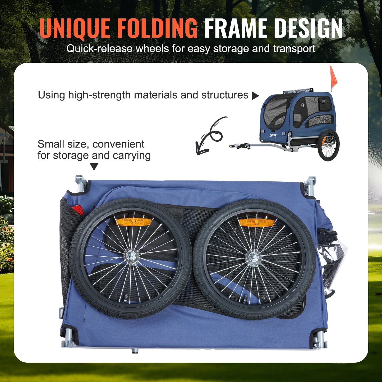 100lbs Bicycle Dog Trailer