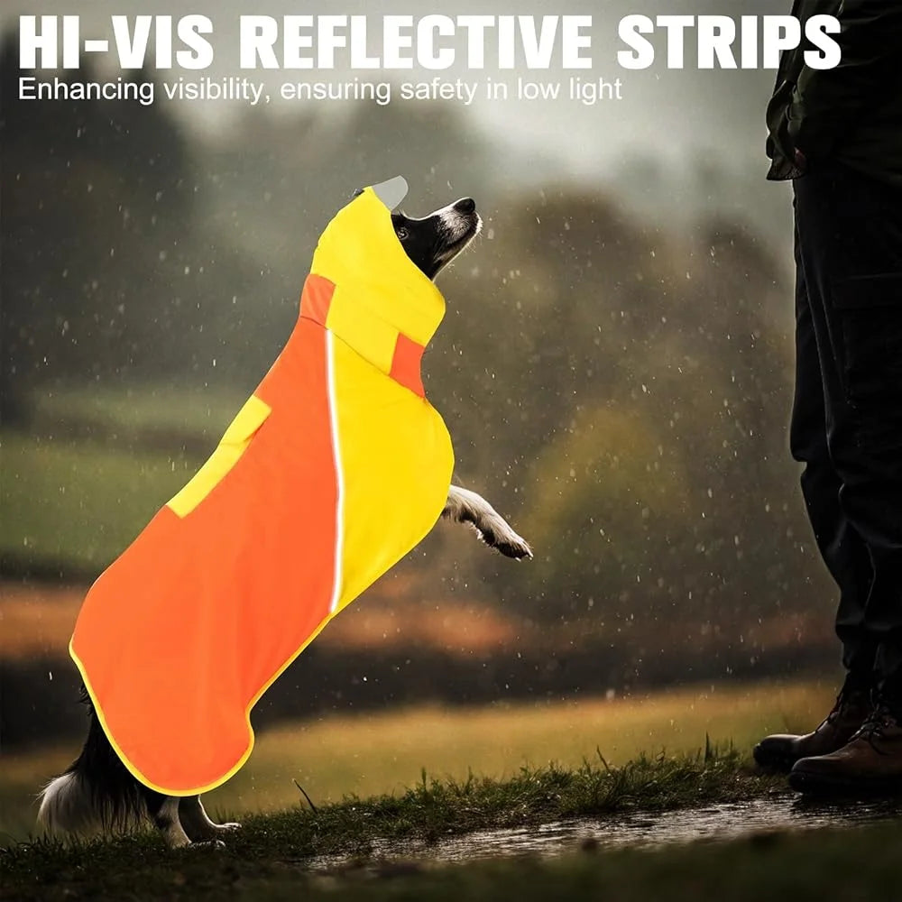 Dog Raincoat Waterproof Adjustable Medium Large Dogs