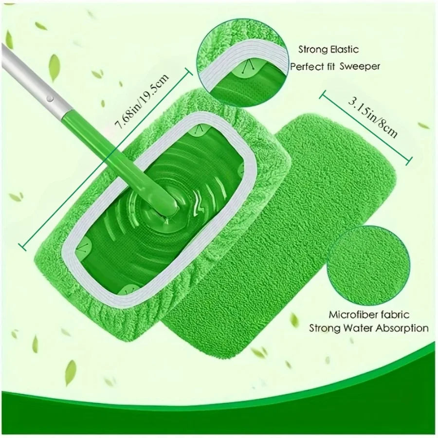 3 Piece Reusable Green Mop