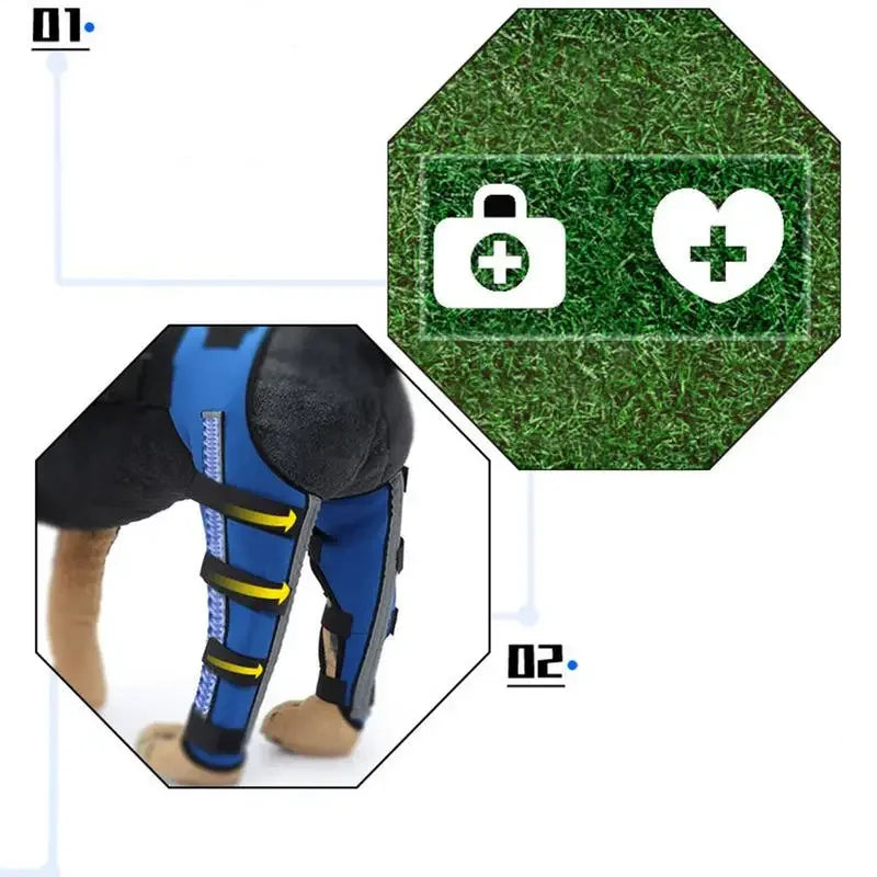 Dog Knee Brace for Torn Acl Hind Leg Support with Cruciate Ligament Injury, Adjustable Strap Leg Brace for Relieve Joint Pain