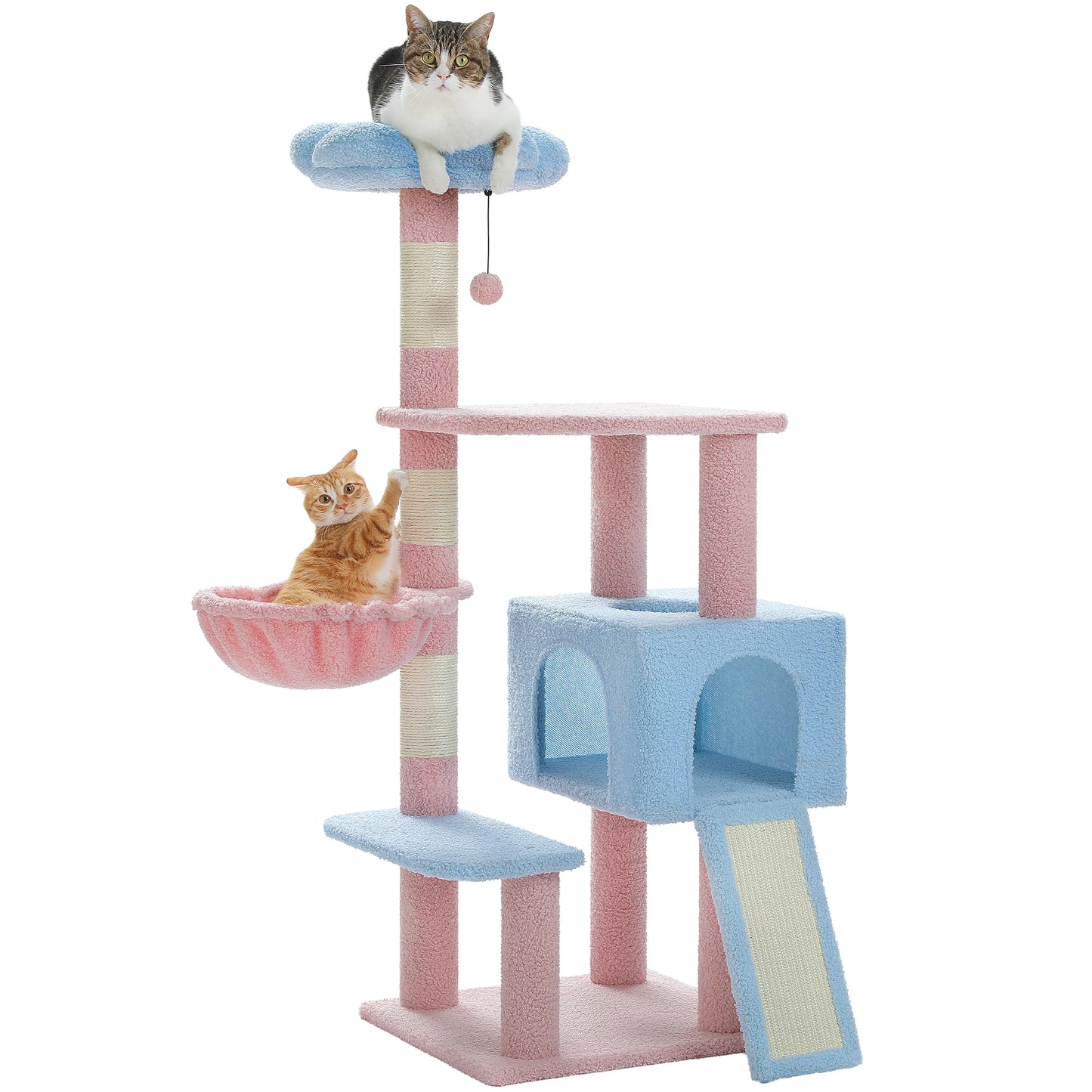 Multi-Level Flower Cat Tower Cute