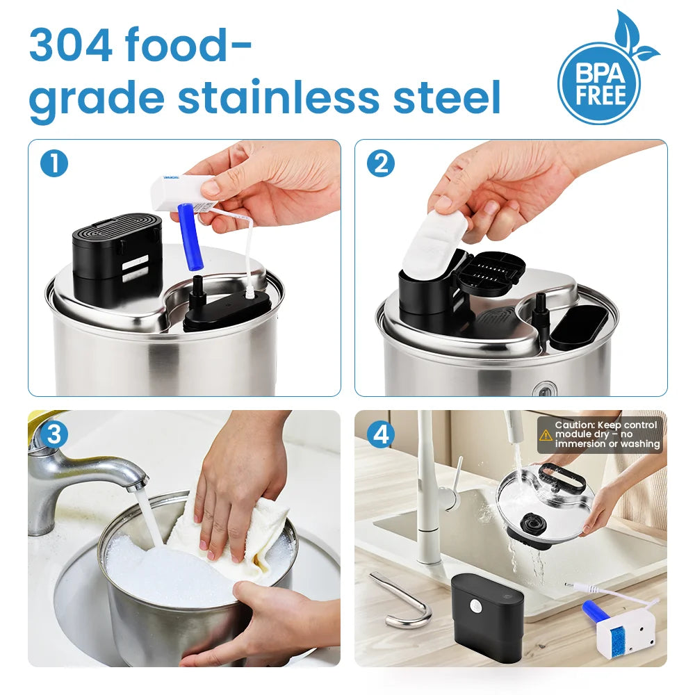 3.5L Stainless Steel Pet Sensor Water Fountain