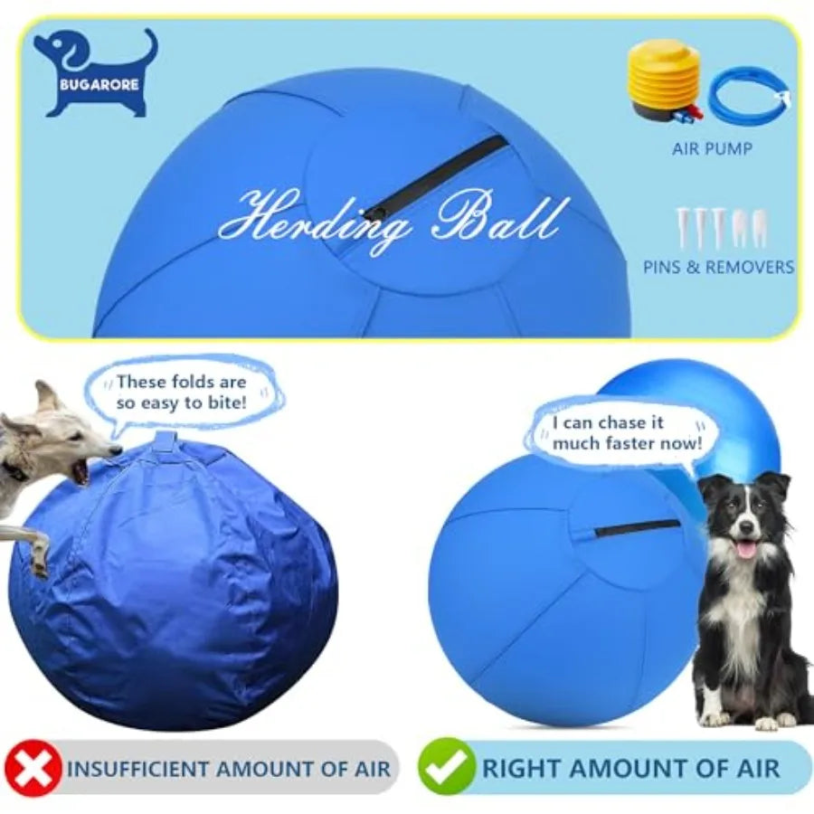 Herding Ball for Dogs and Horses - 18 Dog Herding Ball for Australian Shepherd Collie Jolly Ball for Dogs Agility Equipment Her