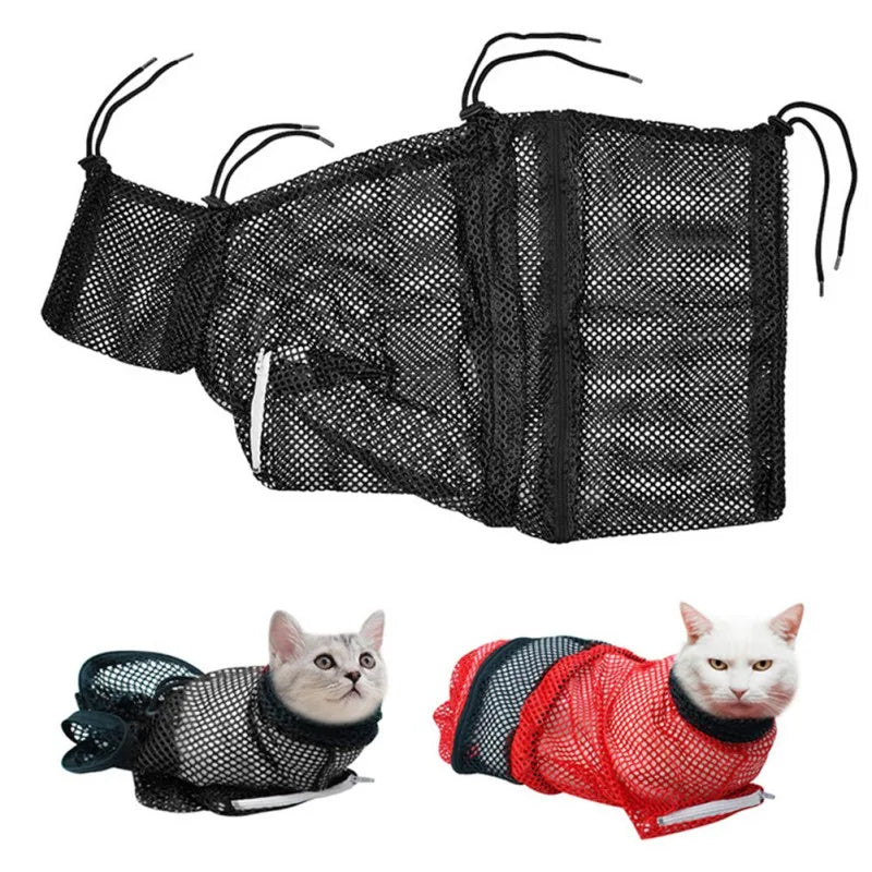 Cat Bathing Grooming Shower Bag  Anti Scratching For Bathing Nail Trimming Ears Clean