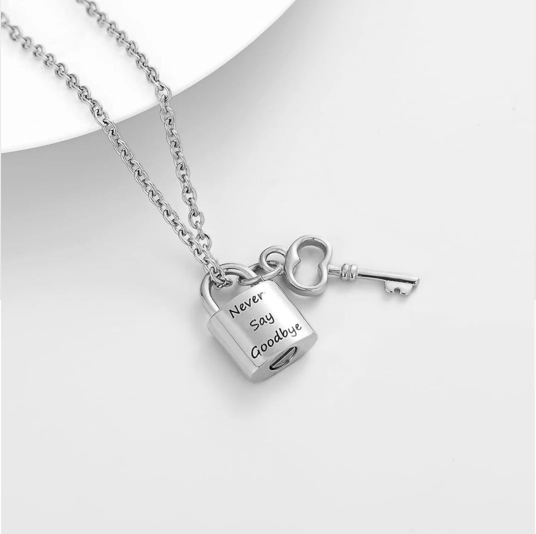 1pc Padlock Cremation Necklaces