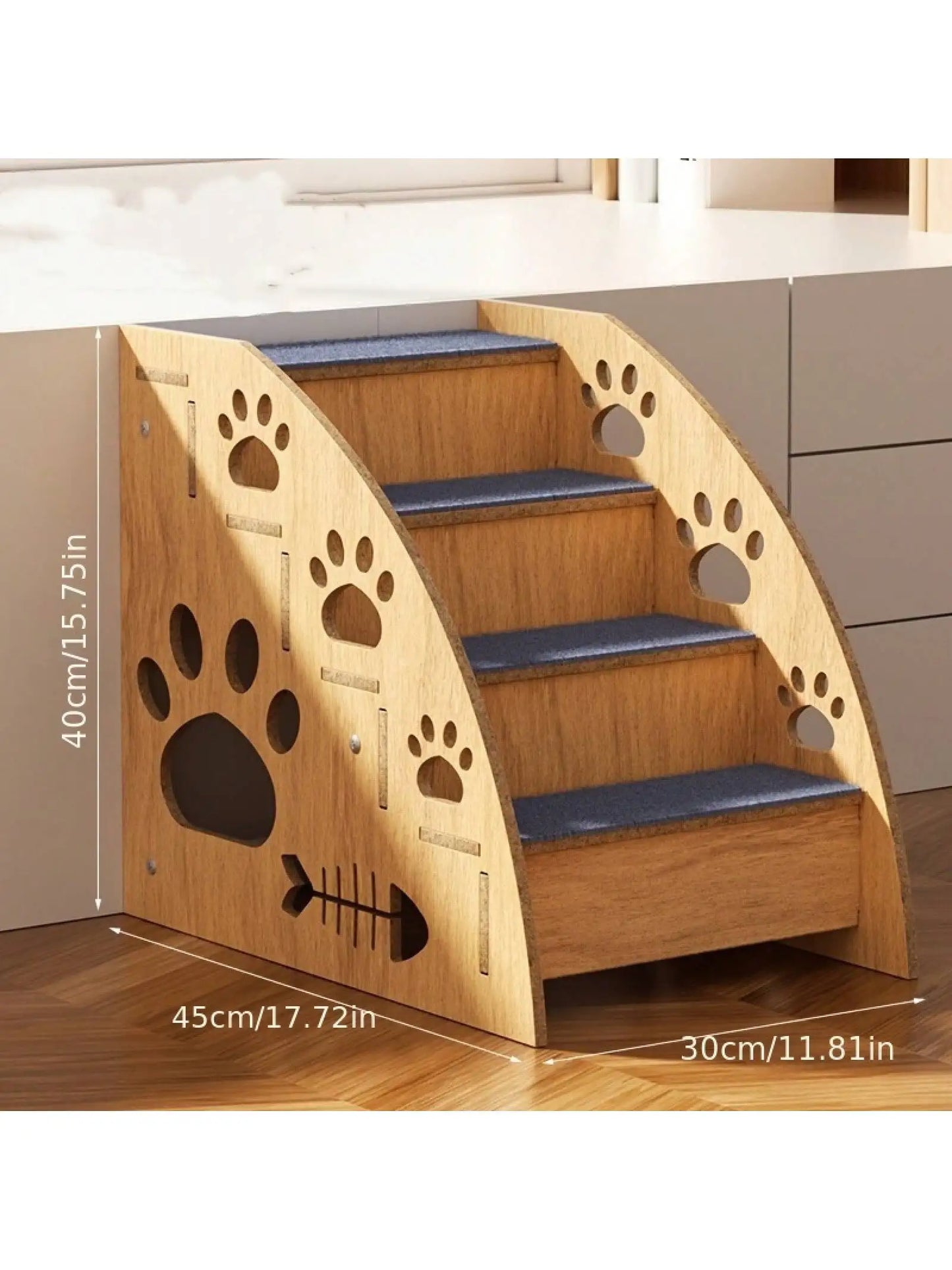 100% Solid Wood Pet Stairs For Bed/Sofa/Truck