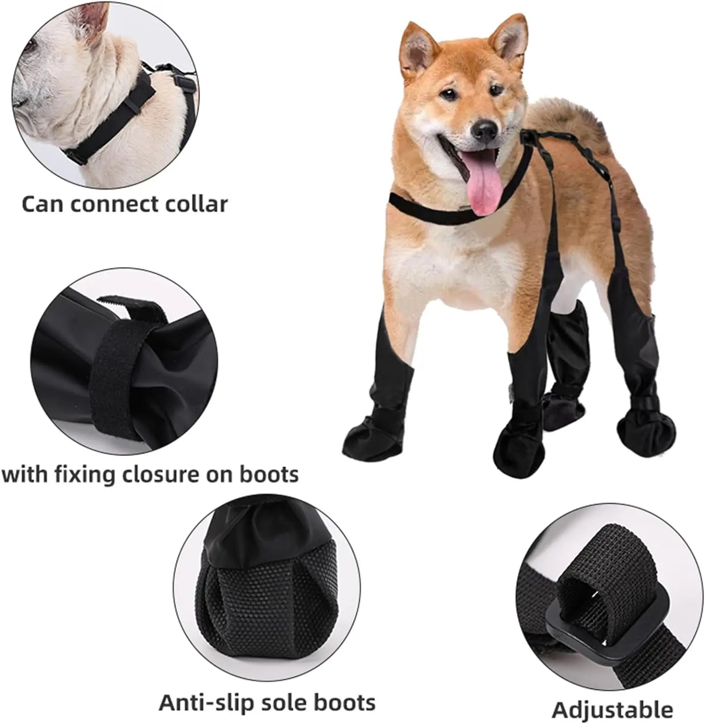 Dog Outdoor Waterproof Suspender Boots