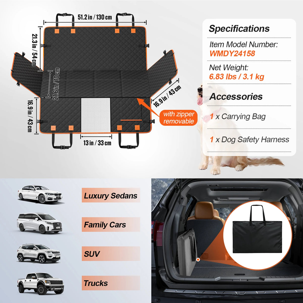 Dog Back Seat Car Cover