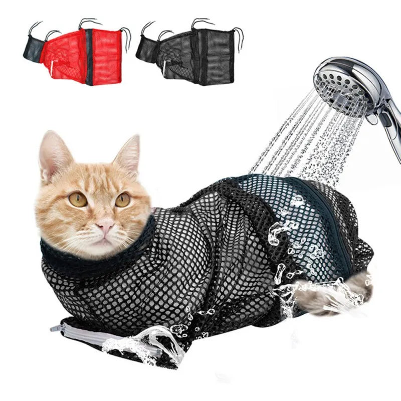 Cat Bathing Grooming Shower Bag  Anti Scratching For Bathing Nail Trimming Ears Clean