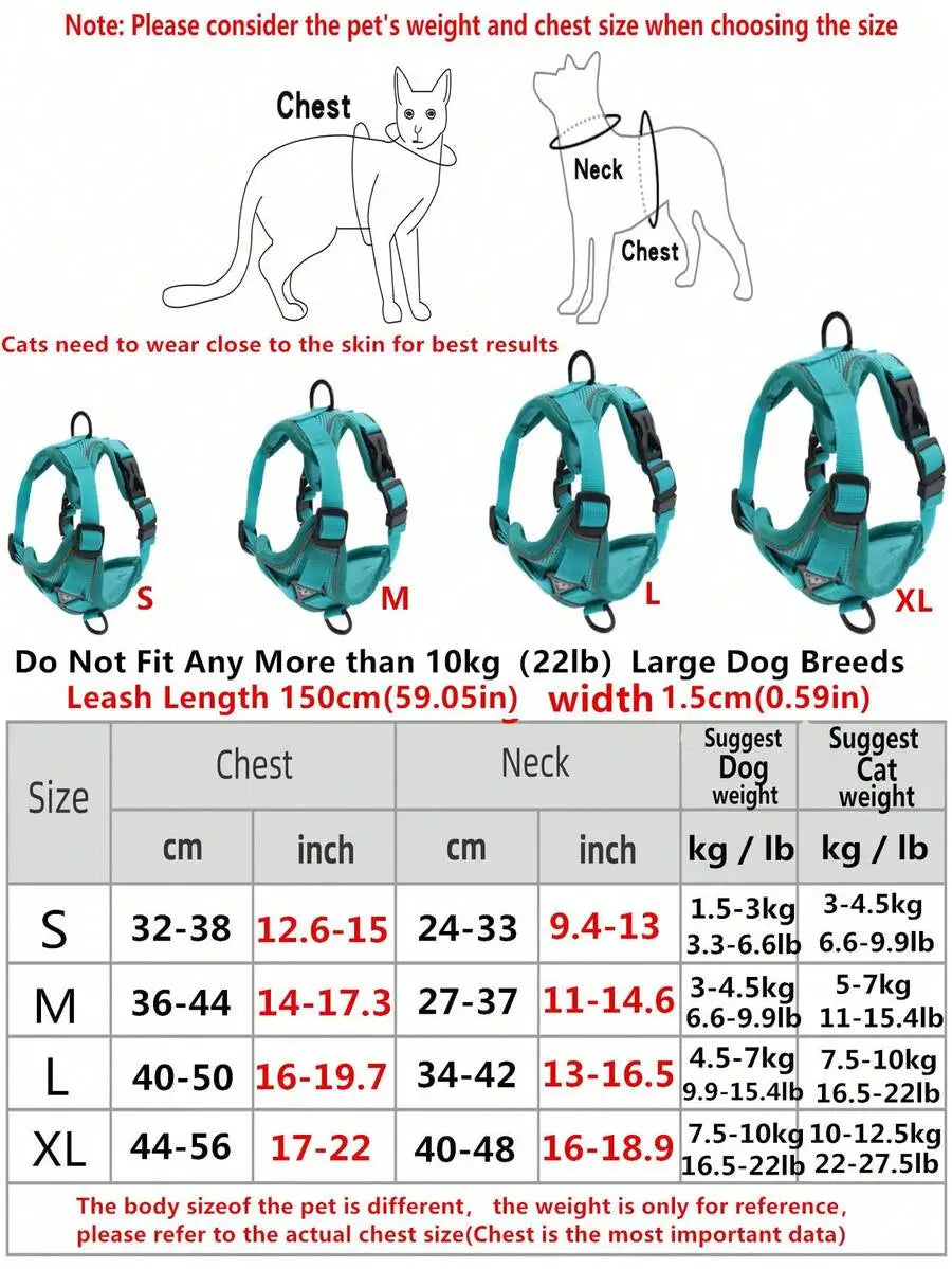 Pet Harness And Leash Set