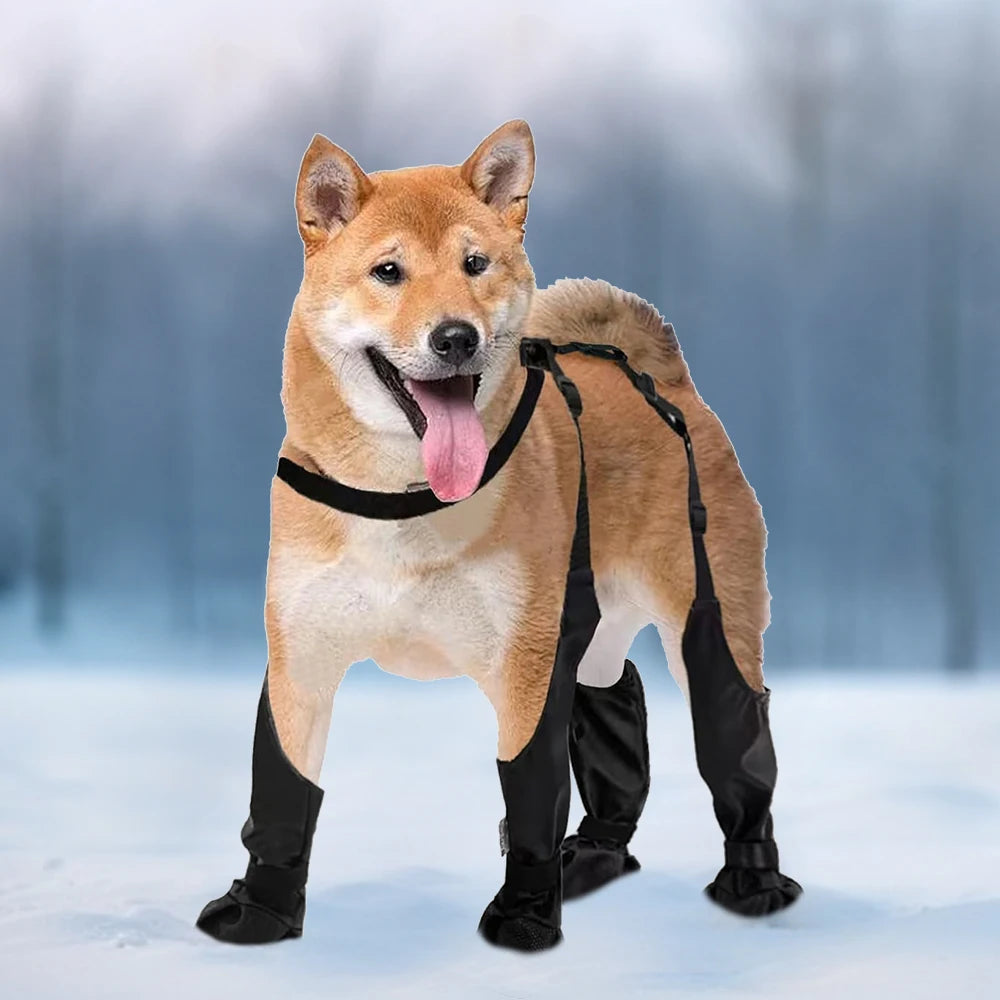 Dog Outdoor Waterproof Suspender Boots