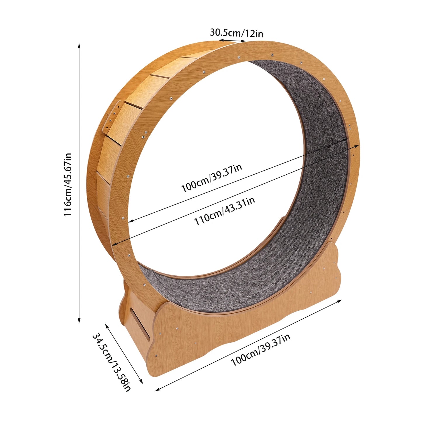 Wooden Cat Exercise Wheel