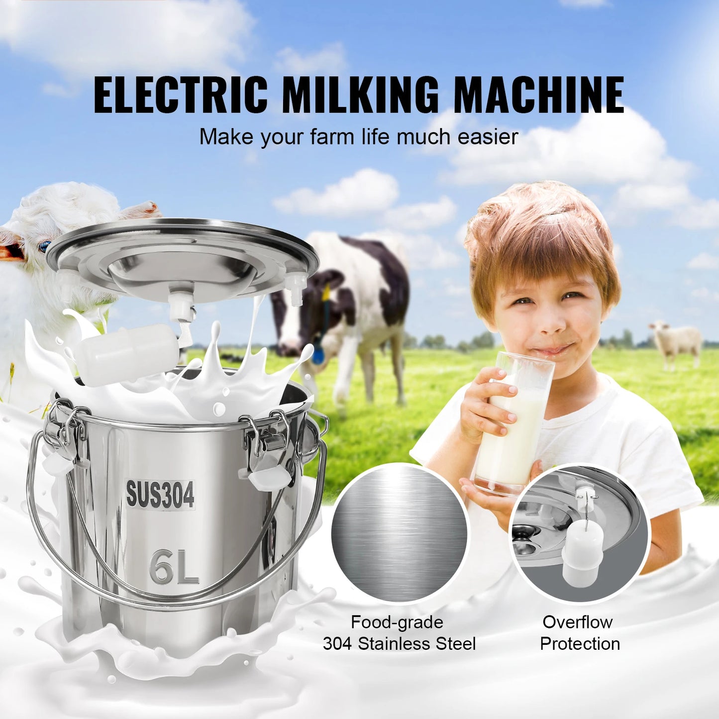 Goat Milk Machine  Automatic Pulsation Cup Tubes