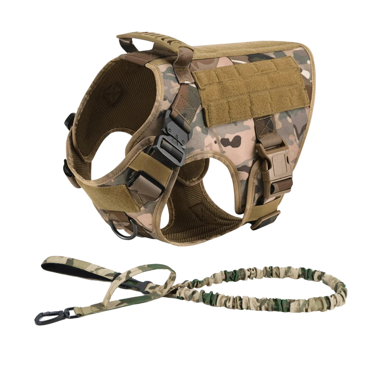 Tactical Dog Harness Collar Leash