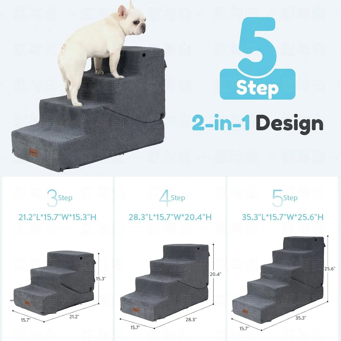 5-Step Pet Stairs and Ramp