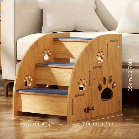 100% Solid Wood Pet Stairs For Bed/Sofa/Truck