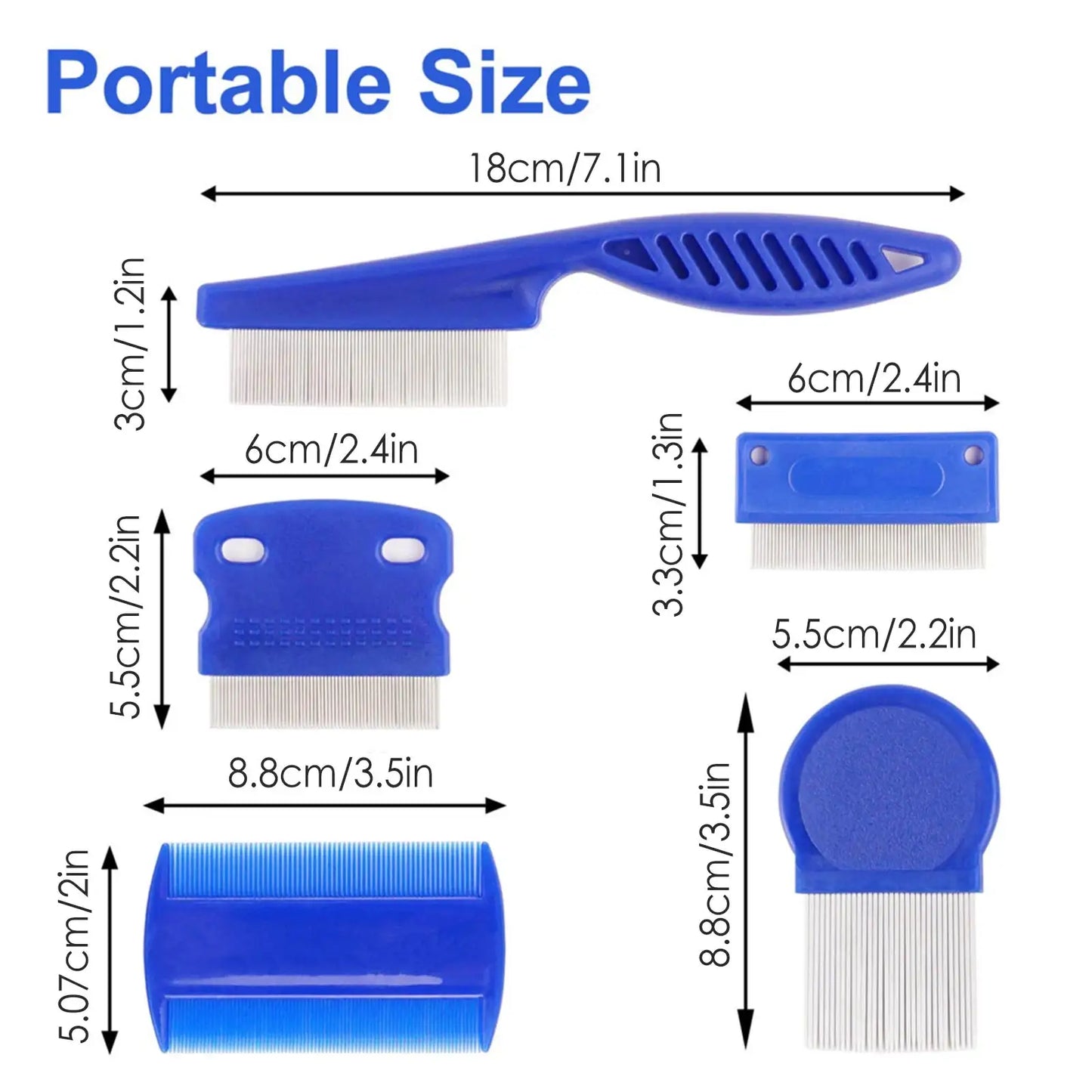 Flea Comb Set For Dogs & Cats