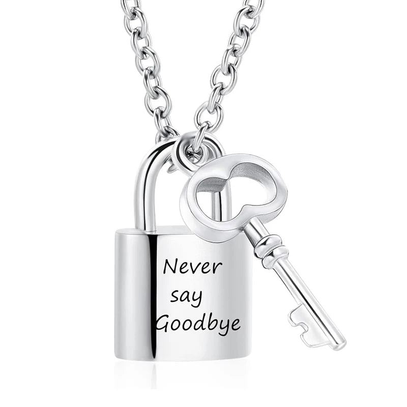 1pc Padlock Cremation Necklaces