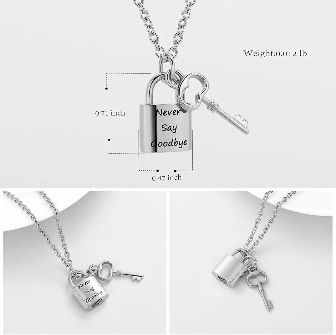 1pc Padlock Cremation Necklaces