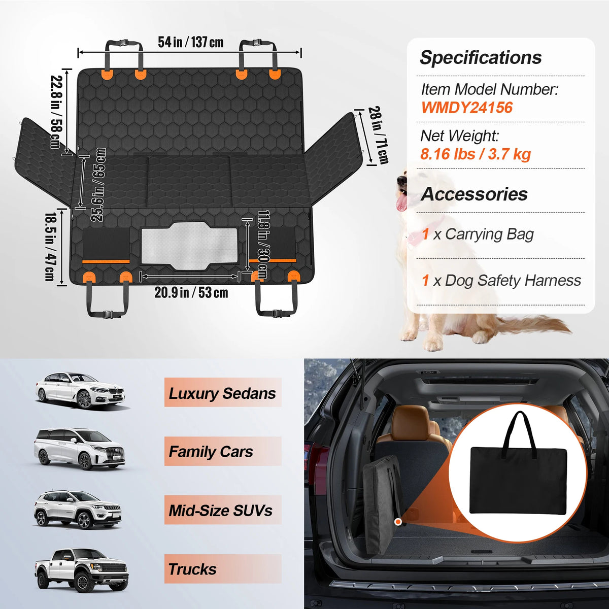 Dog Back Seat Car Cover