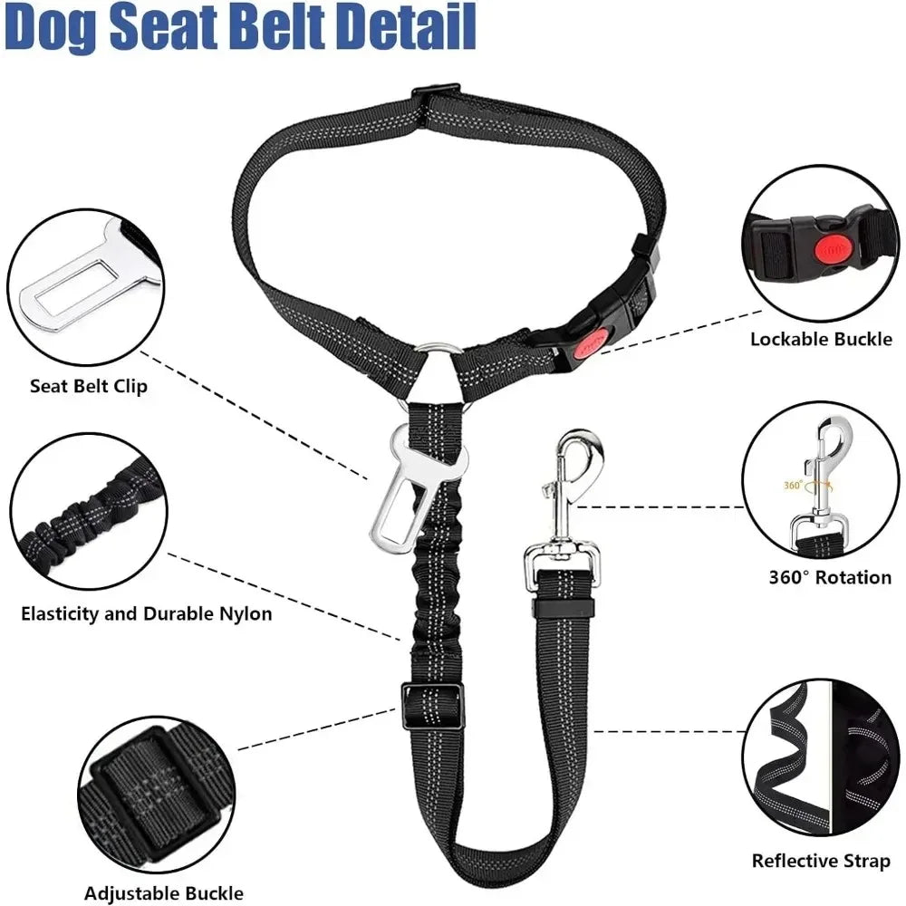 2-in-1 Dog Car Seatbelt