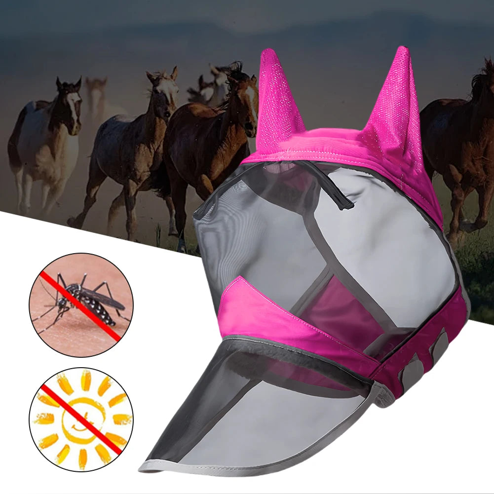 Anti-Mosquito Full Face Protection Riding Equestrian Equipment