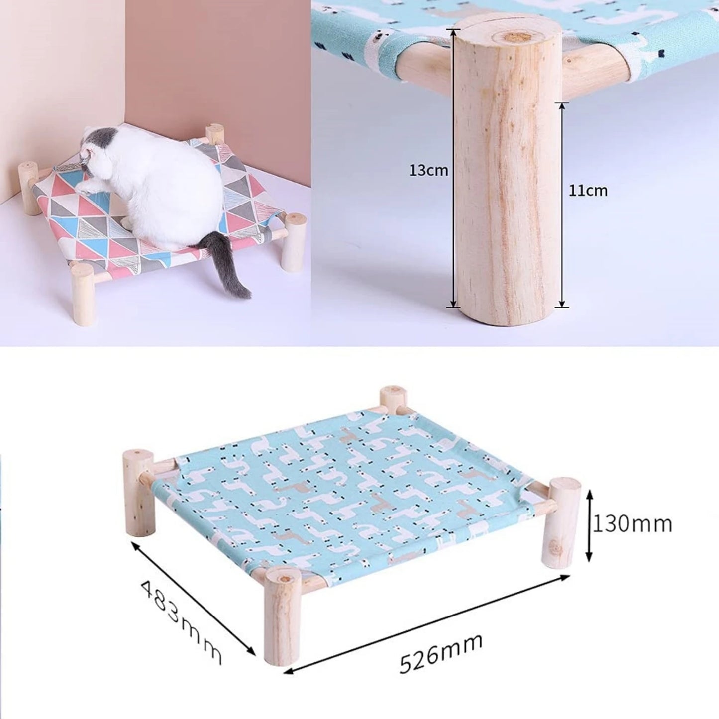 1 Raised Cat Hammock Bed,