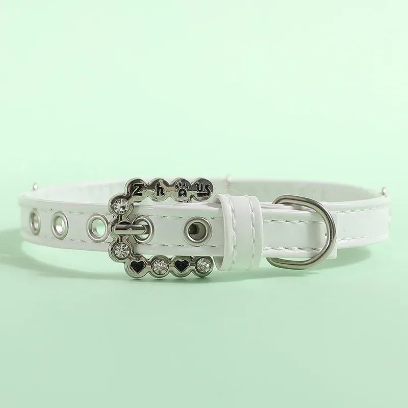 Pearl Necklace Rhinestone Collar for Cats Small Dogs