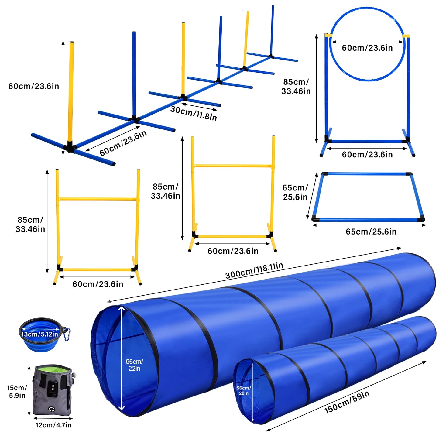 Dog Agility Course Backyard Set