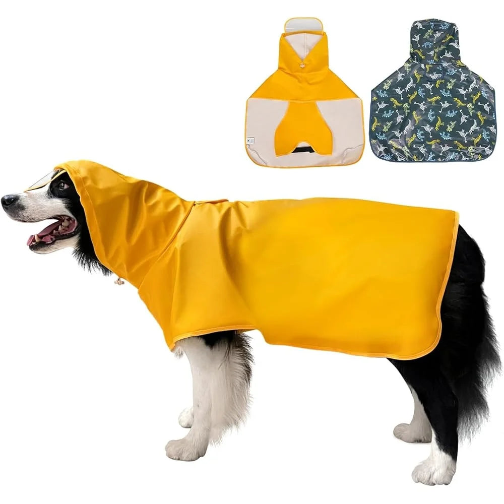 Waterproof Dog Raincoat  with Leash Hole