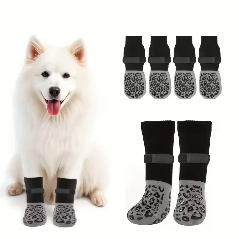 4pcs Waterproof Dog Paw Protectors