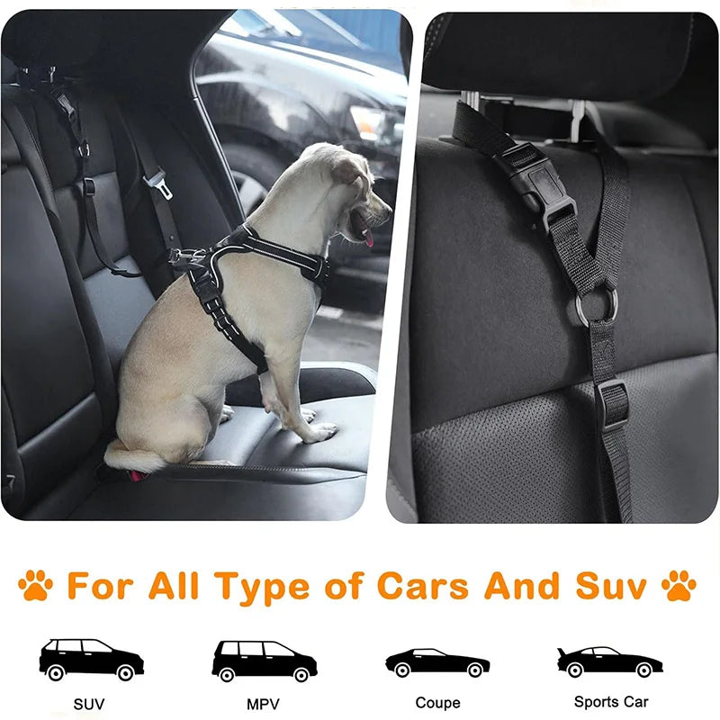 Dog Safety Car Seat Belt Jumping & Distractions,20x5x3cm Nylon Adjustable