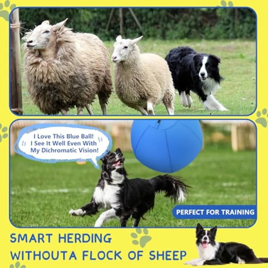 Herding Ball for Dogs and Horses - 18 Dog Herding Ball for Australian Shepherd Collie Jolly Ball for Dogs Agility Equipment Her