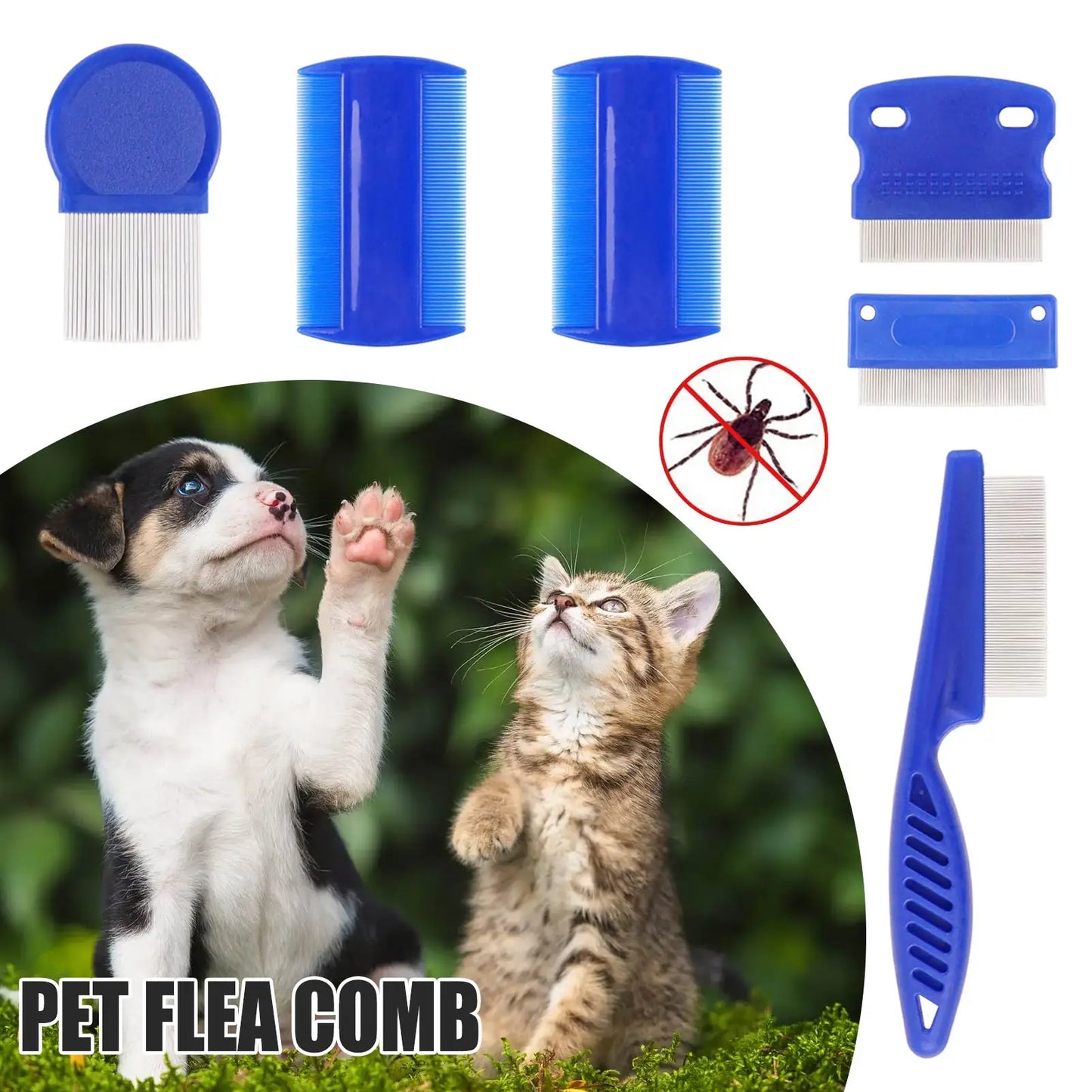 Flea Comb Set For Dogs & Cats