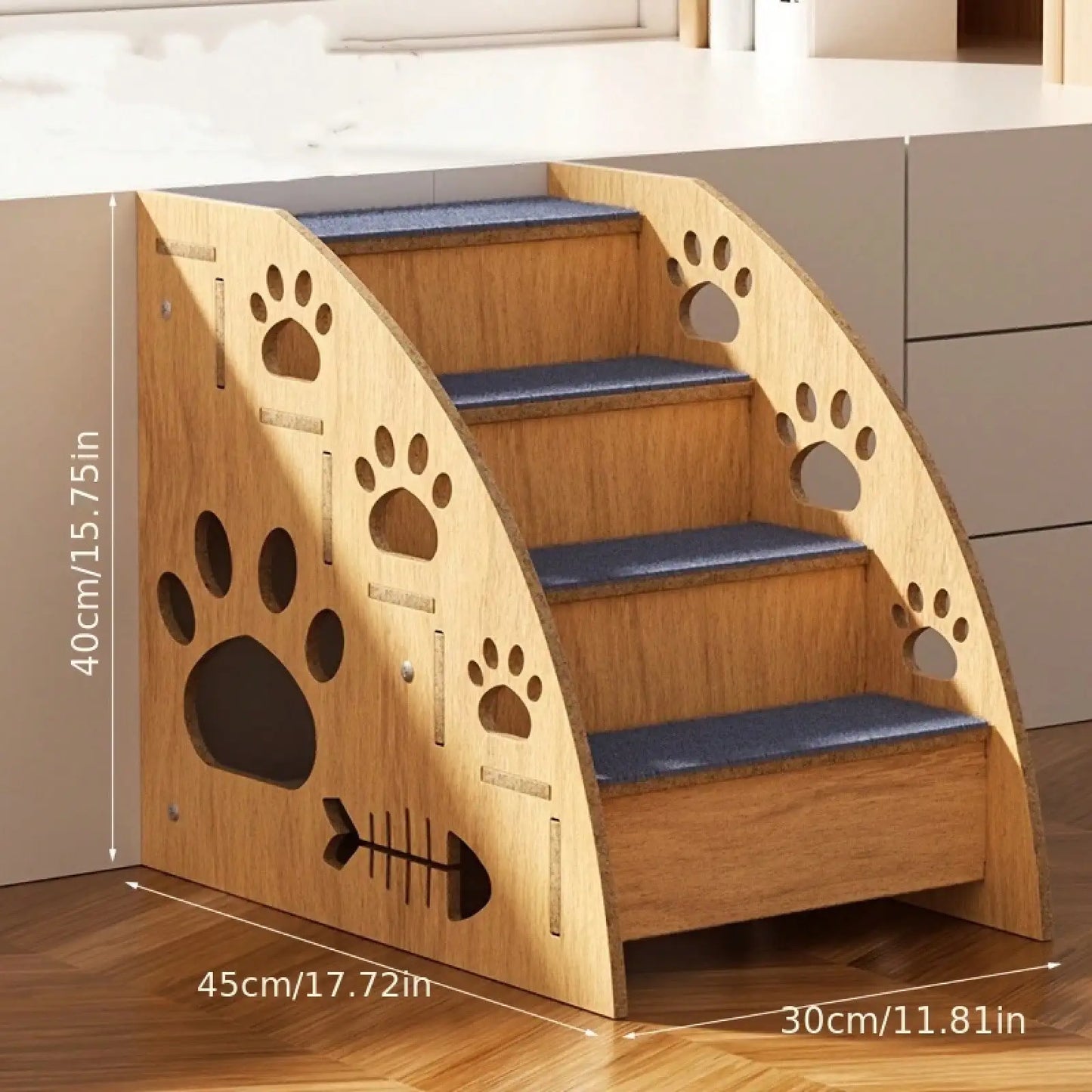 100% Solid Wood Pet Stairs For Bed/Sofa/Truck