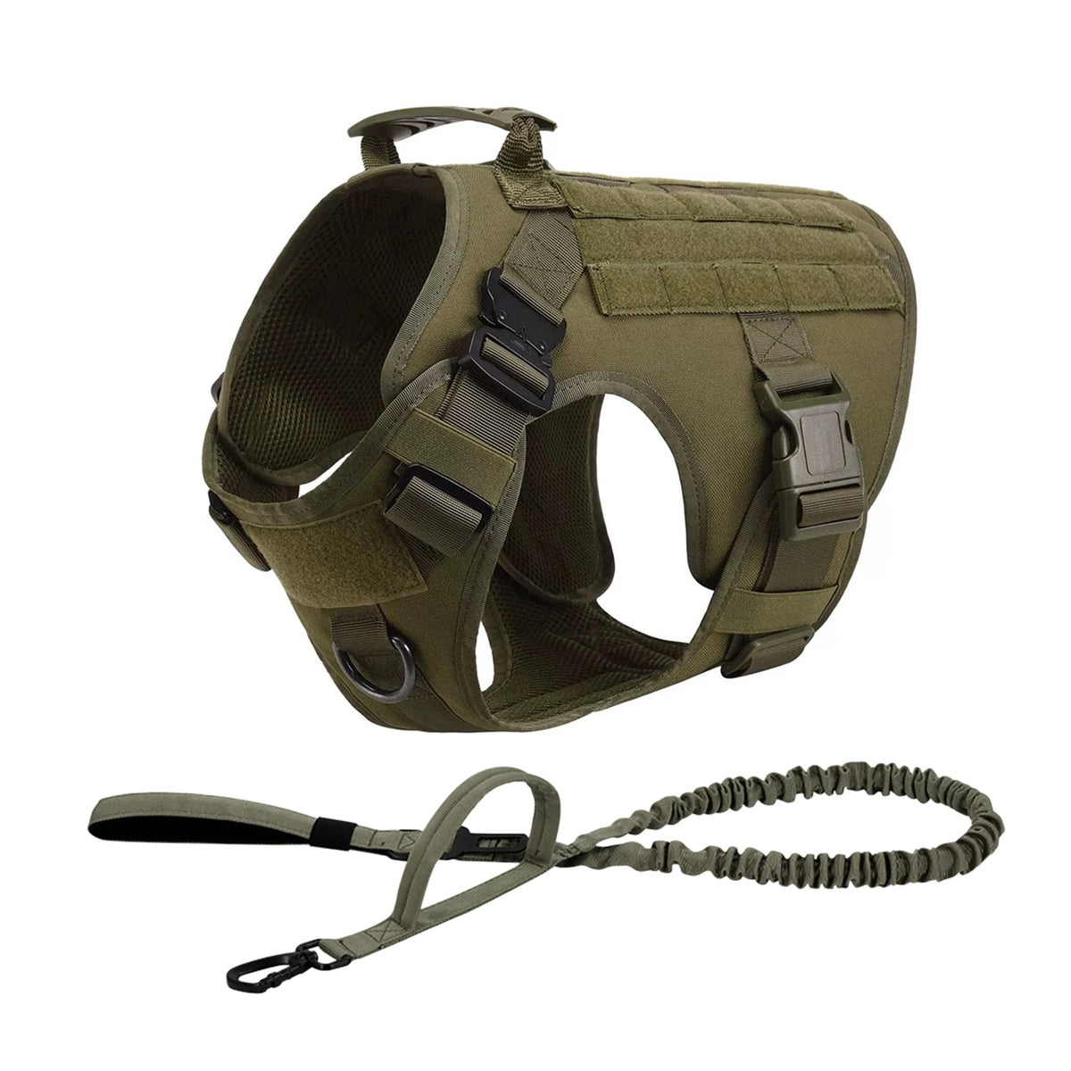 Tactical Dog Harness Collar Leash