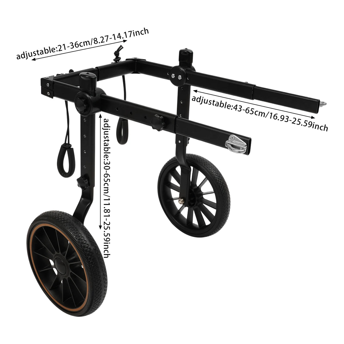 Adjustable Aluminum Alloy 2-Wheel Dog Wheelchair