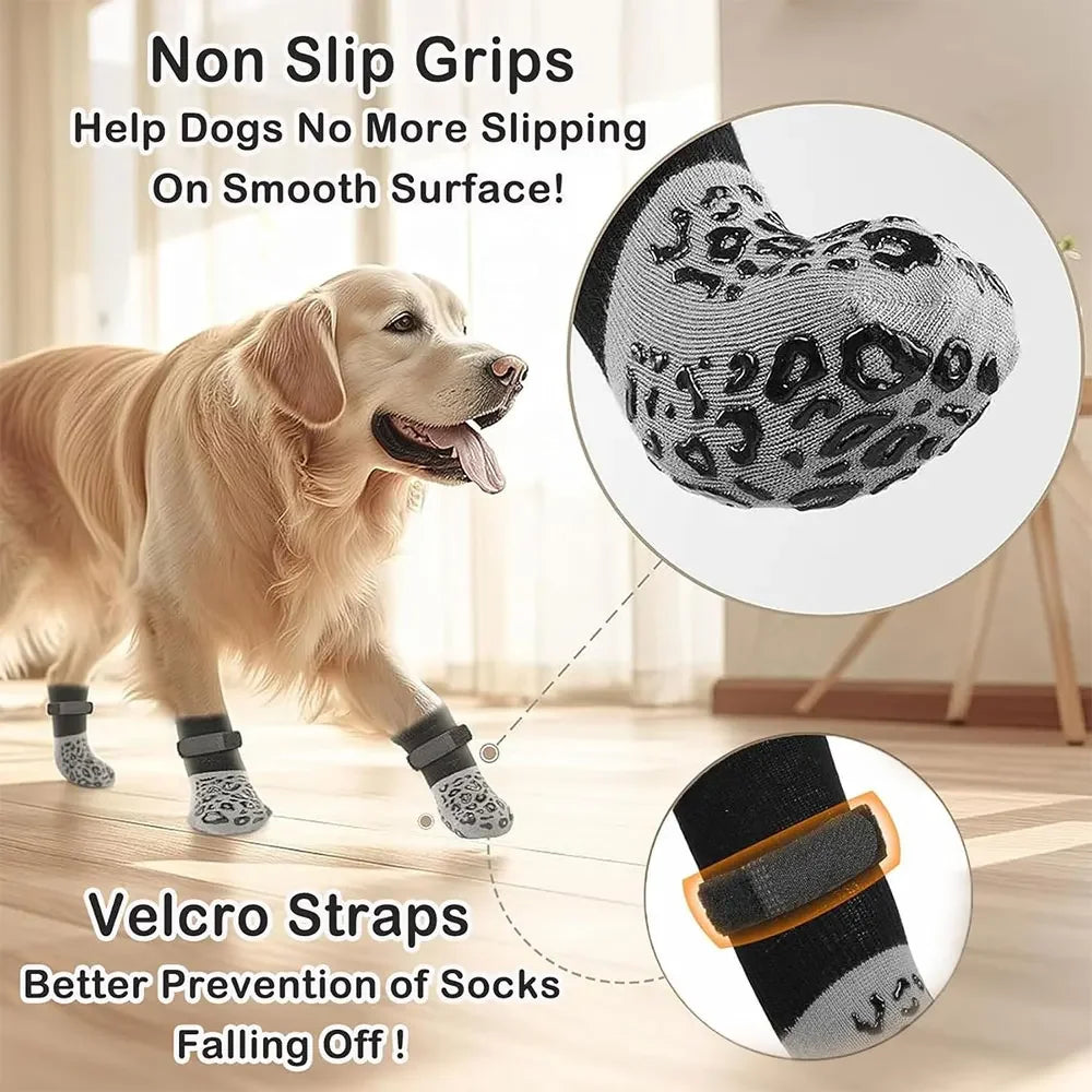 4pcs Waterproof Dog Paw Protectors