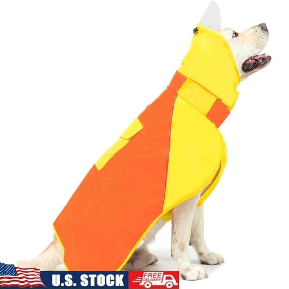 Dog Raincoat Waterproof Adjustable Medium Large Dogs