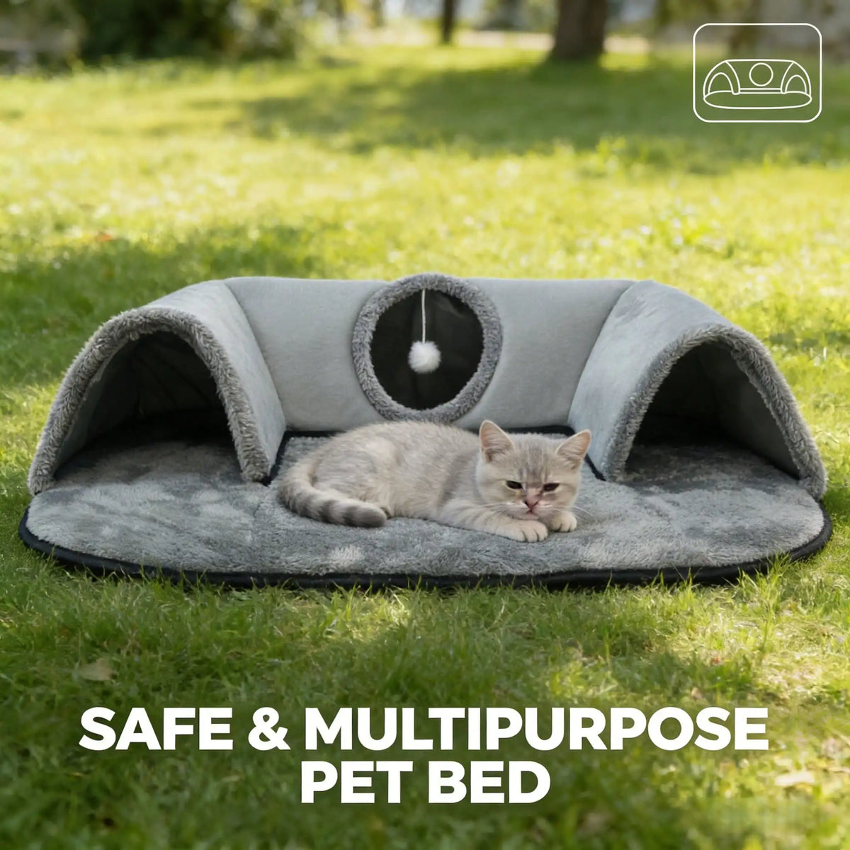 2 In 1 Cat Tunnel Bed