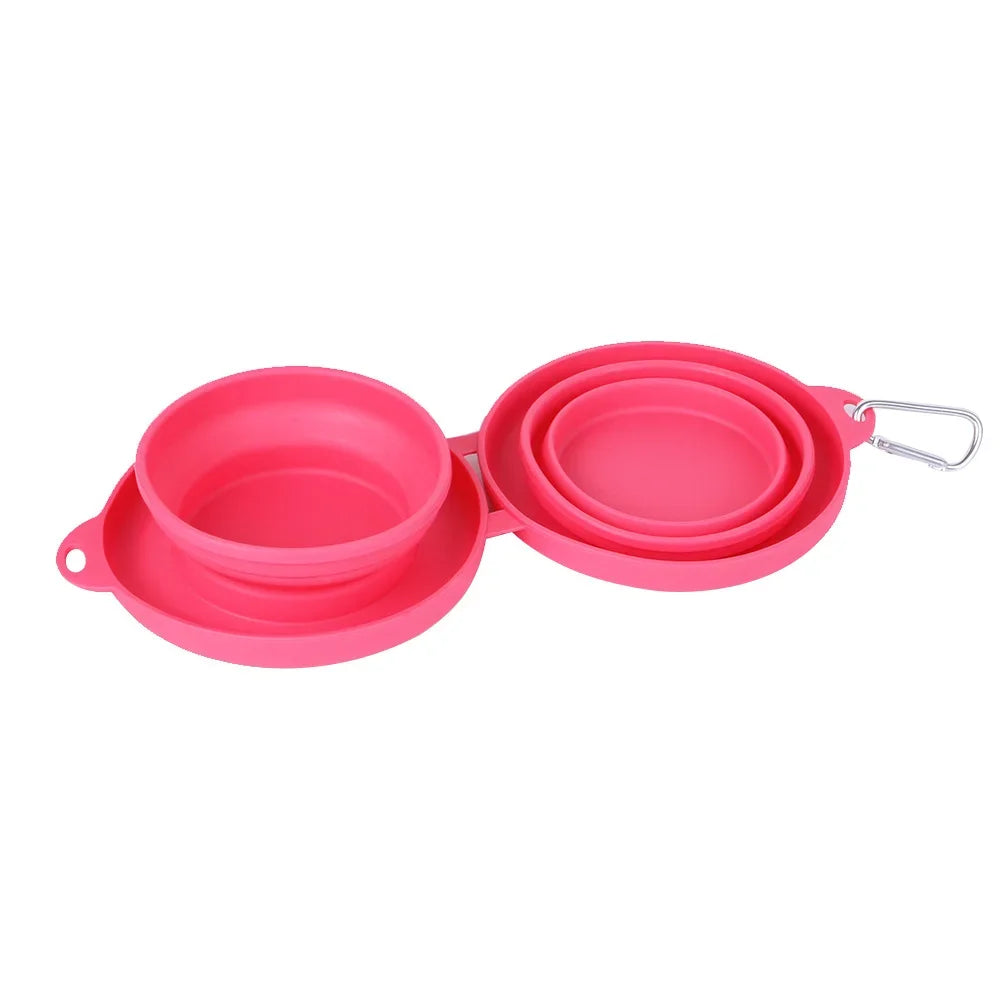 Thickened Folding Silicone Dual Pet Bowl