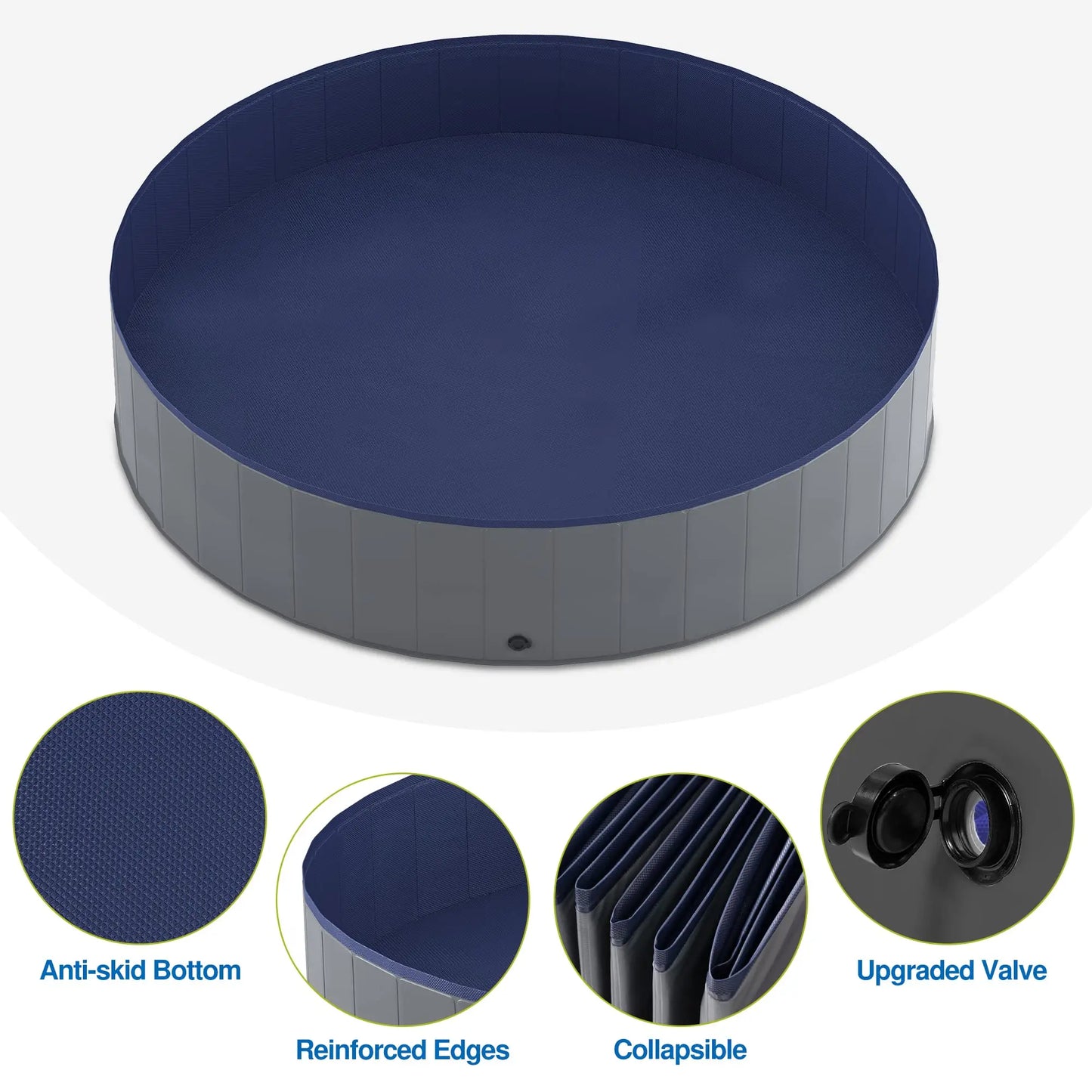 Portable  Anti-Slip Collapsible Pet Pool