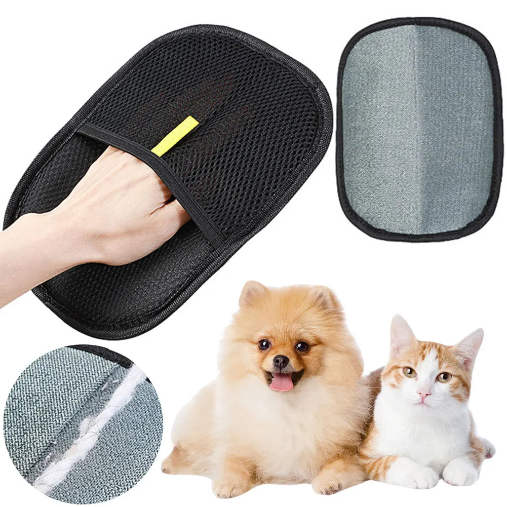 Pet Grooming  Gloves Deshedding Glove pet hair remover glove for Dog Cat Rabbit Accessories with Long/Short/Curly Hair
