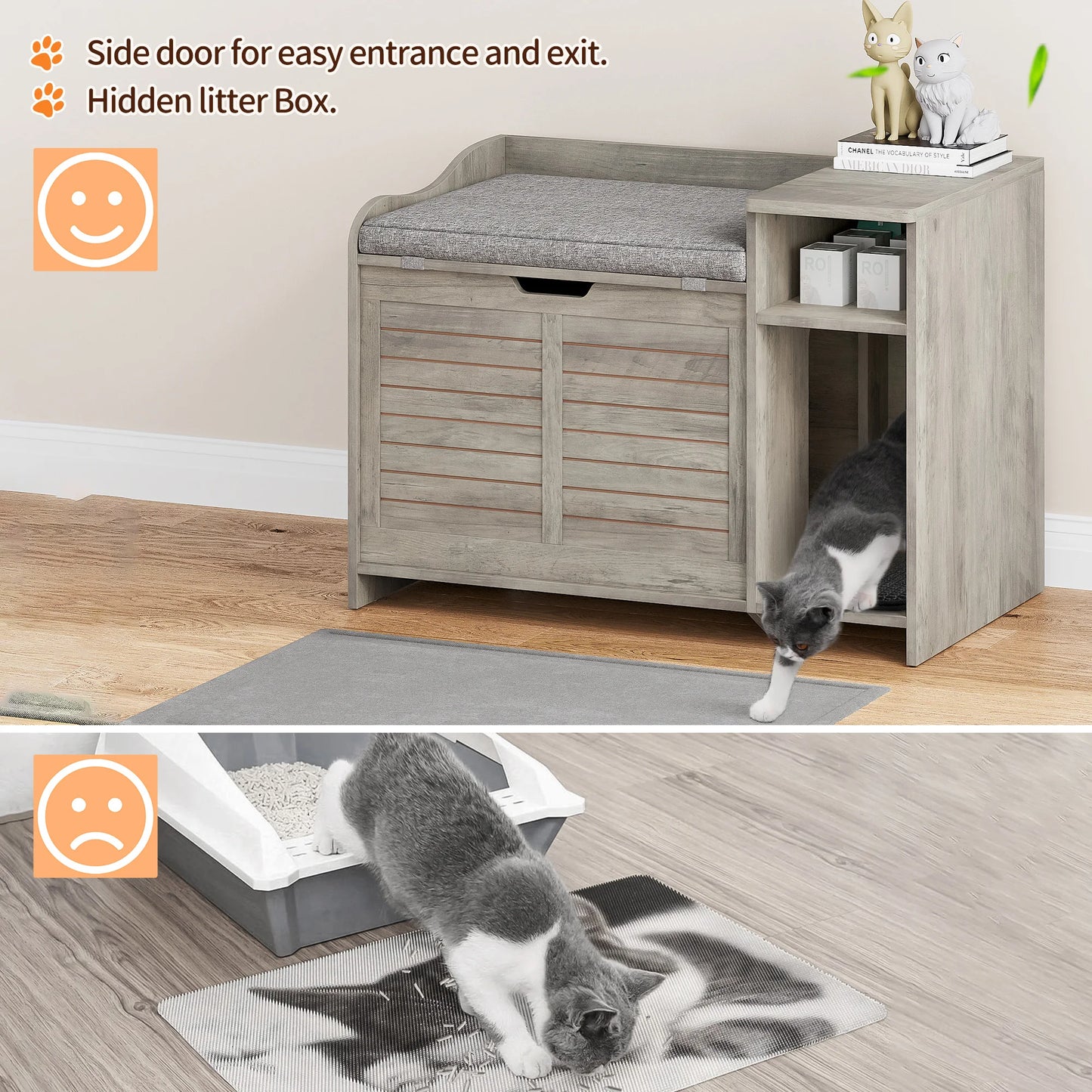 Cat Litter Box Furniture Hidden